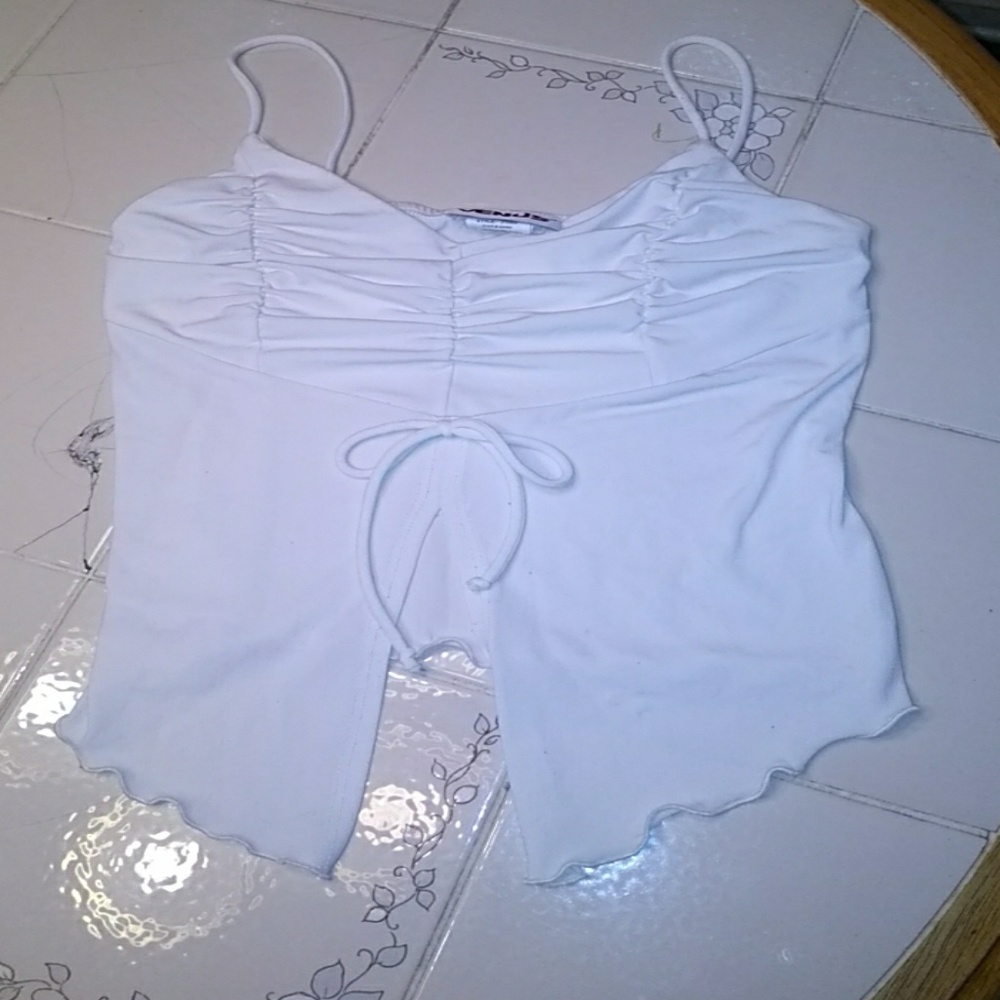 White slit front blouse size medium   120